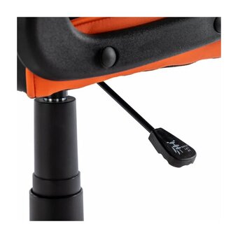  Кресло игровое BRABIX Shark GM-203 на колесиках, эко.кожа/сетка черно-оранжевый 