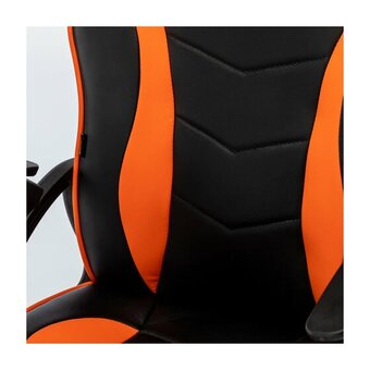  Кресло игровое BRABIX Shark GM-203 на колесиках, эко.кожа/сетка черно-оранжевый 