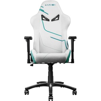  Кресло игровое KARNOX Hero Genie Edition KX800101-GE на колесиках, ткань, зеленый/белый 