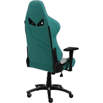  Кресло игровое KARNOX Hero Genie Edition KX800101-GE на колесиках, ткань, зеленый/белый 