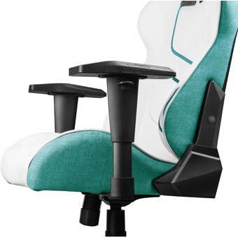  Кресло игровое KARNOX Hero Genie Edition KX800101-GE на колесиках, ткань, зеленый/белый 