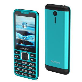  Мобильный телефон MAXVI X10i Aqua Blue 
