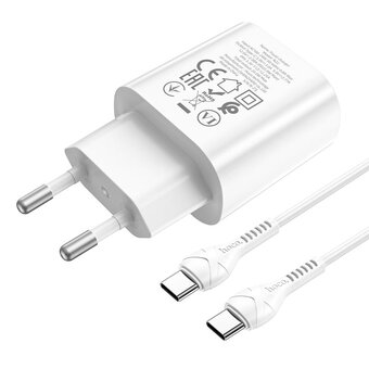  СЗУ HOCO N22 Jetta PD25W Type-C to Type-C, white 