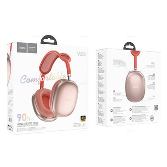  Наушники полноразмерные bluetooth HOCO W55 Pleasing BT headphones розовый 