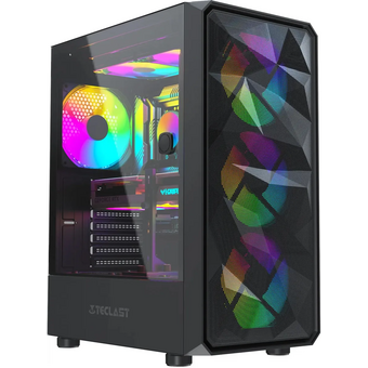  ПК Teclast G02 (G02 7800X3D32G1T4070SBKRU) Ryzen 7 7800X3D (4.2) 32Gb SSD1Tb RTX 4070Super 12Gb Windows 11 Professional GbitEth WiFi BT 750W черный 