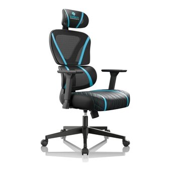  Кресло игровое EUREKA Norn ERK-GC06-BU на колесиках, сетка, черно-синий 