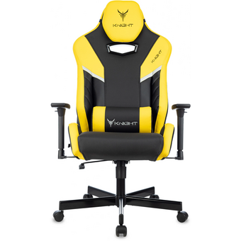  Кресло игровое Knight Thunder 5X Y черный/желтый эко.кожа 