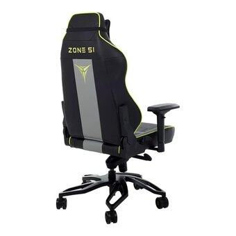  Кресло игровое ZONE 51 Cyberpunk Z51-CBP-BG на колесиках, эко.кожа, черный/зеленый 