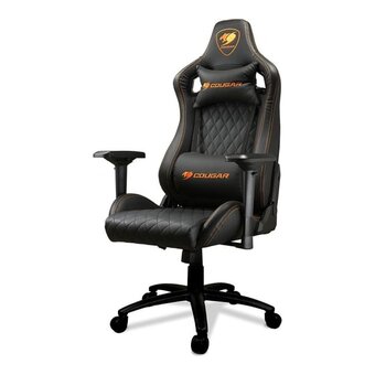  Кресло игровое COUGAR Armor S CUARMSB на колесиках, искусственная кожа, черный 