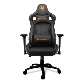  Кресло игровое COUGAR Armor S CUARMSB на колесиках, искусственная кожа, черный 