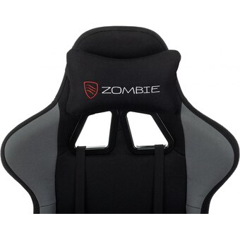  Кресло игровое Zombie Weaver G черный/серый с подголов. крестов. пластик подст.для ног пластик черный 