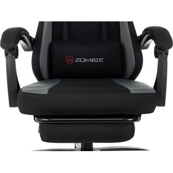  Кресло игровое Zombie Weaver G черный/серый с подголов. крестов. пластик подст.для ног пластик черный 