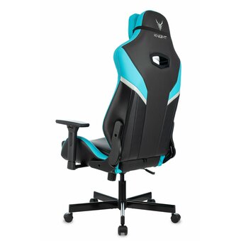  Кресло игровое Knight Thunder 5X BL черный/голубой эко.кожа 