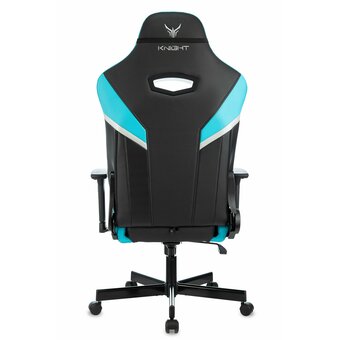  Кресло игровое Knight Thunder 5X BL черный/голубой эко.кожа 