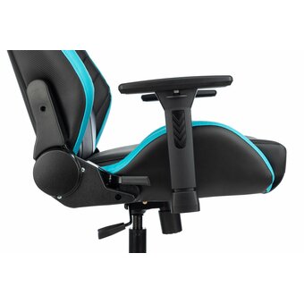  Кресло игровое Knight Thunder 5X BL черный/голубой эко.кожа 