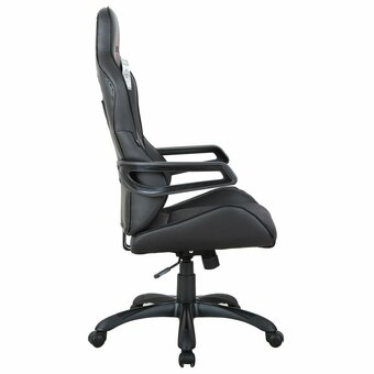  Кресло игровое BRABIX Nitro GM-001 на колесиках, эко.кожа/ткань, черный/черный 