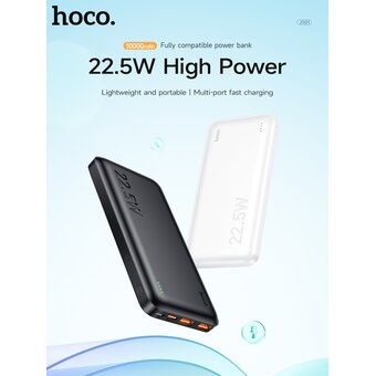  Аккумулятор внешний HOCO J101 Astute 22.5W fully compatible power bank 10000 mAh (чёрный) 