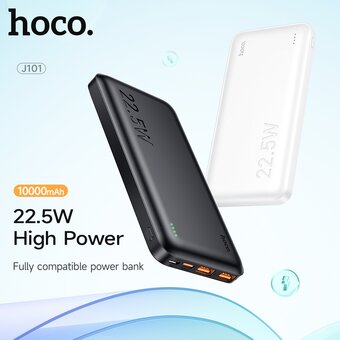  Аккумулятор внешний HOCO J101 Astute 22.5W fully compatible power bank 10000 mAh (чёрный) 