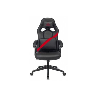  Кресло игровое Zombie Weaver R (Zombie Weaver Red) черный/красный ткань/эко.кожа крестов. пластик подст.для ног 