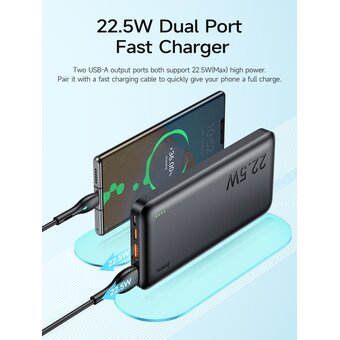  Аккумулятор внешний HOCO J101 Astute 22.5W fully compatible power bank 10000 mAh (чёрный) 