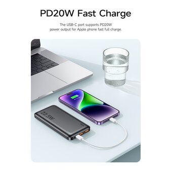  Аккумулятор внешний HOCO J101 Astute 22.5W fully compatible power bank 10000 mAh (чёрный) 