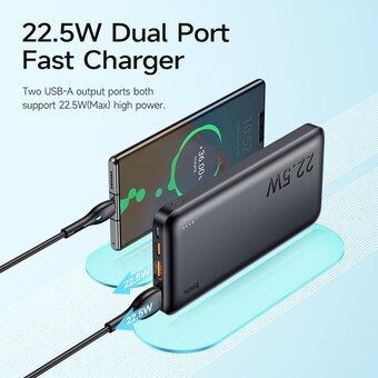  Аккумулятор внешний HOCO J101 Astute 22.5W fully compatible power bank 10000 mAh (чёрный) 