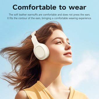  Наушники полноразмерные bluetooth HOCO W46 Charm (молочно-белый) 