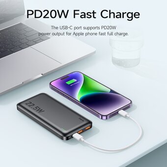  Аккумулятор внешний HOCO J101 Astute 22.5W fully compatible power bank 10000 mAh (чёрный) 