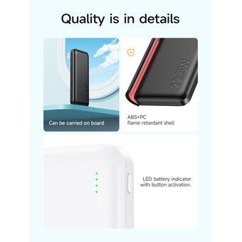  Аккумулятор внешний HOCO J101 Astute 22.5W fully compatible power bank 10000 mAh (чёрный) 