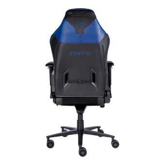  Кресло игровое ZONE 51 Armada Z51-ARD-BL на колесиках, эко.кожа/ткань, черный/синий 