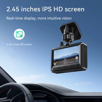  Видеорегистратор HOCO DV3 Driving recorder with displaydual-channel черный 