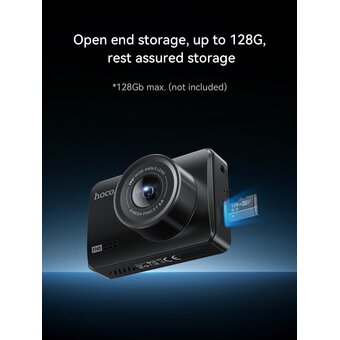  Видеорегистратор HOCO DV3 Driving recorder with displaydual-channel черный 
