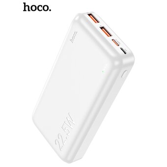  Аккумулятор внешний резервный HOCO J101A Astute 22.5W fully compatible 20000 mAh (белый) 