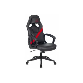  Кресло игровое Zombie Weaver R (Zombie Weaver Red) черный/красный ткань/эко.кожа крестов. пластик подст.для ног 