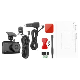  Видеорегистратор HOCO DV3 Driving recorder with displaydual-channel черный 