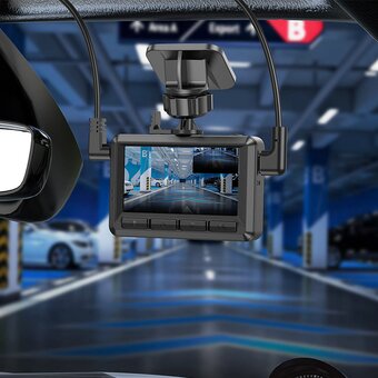  Видеорегистратор HOCO DV3 Driving recorder with displaydual-channel черный 