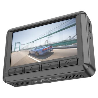 Видеорегистратор HOCO DV3 Driving recorder with displaydual-channel черный 