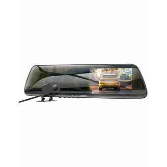  Видеорегистратор HOCO DV4 4.5-inch rearview mirror driving recorderdual-channel серый 