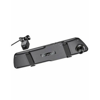  Видеорегистратор HOCO DV4 4.5-inch rearview mirror driving recorderdual-channel серый 