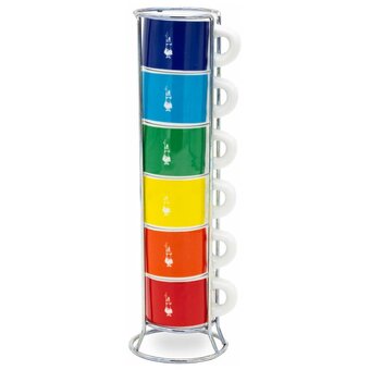  Набор Bialetti TAZZ110 Multicolor со стойкой 