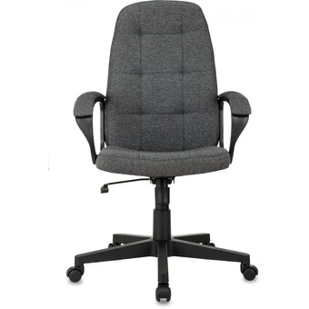  Кресло руководителя Бюрократ CH 002 Fabric серый 3C1 крестов. пластик 