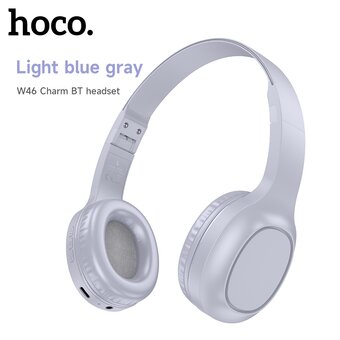  Наушники полноразмерные bluetooth HOCO W46 (голубой-серый) 