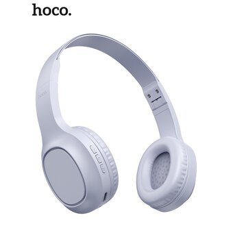  Наушники полноразмерные bluetooth HOCO W46 (голубой-серый) 