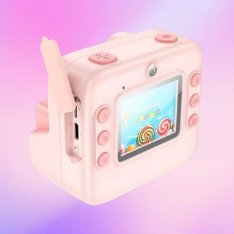  Детская камера HOCO DV200 Dual lens children printing camera pink 