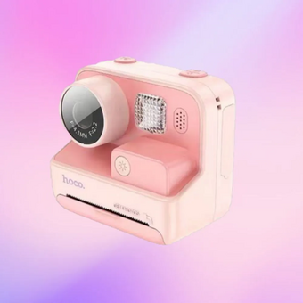 Детская камера HOCO DV200 Dual lens children printing camera pink 