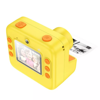  Детская камера HOCO DV200 Dual lens children printing camera yellow 