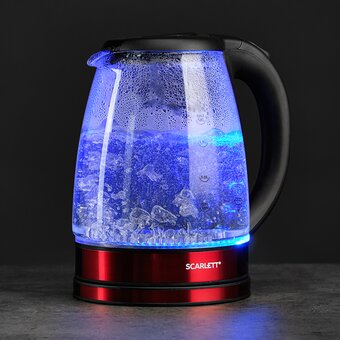  Электрочайник Scarlett SC-EK27G85 красный/черный 