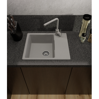 Кухонная мойка GranFest Urban 658L GF-UR-658L гранит, темно-серый 