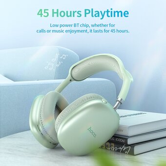  Наушники полноразмерные bluetooth HOCO W35 Air Triumph зеленый 