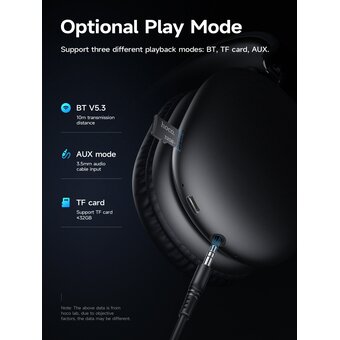  Наушники полноразмерные bluetooth HOCO W35 Max Joy BT headphones (черный) 